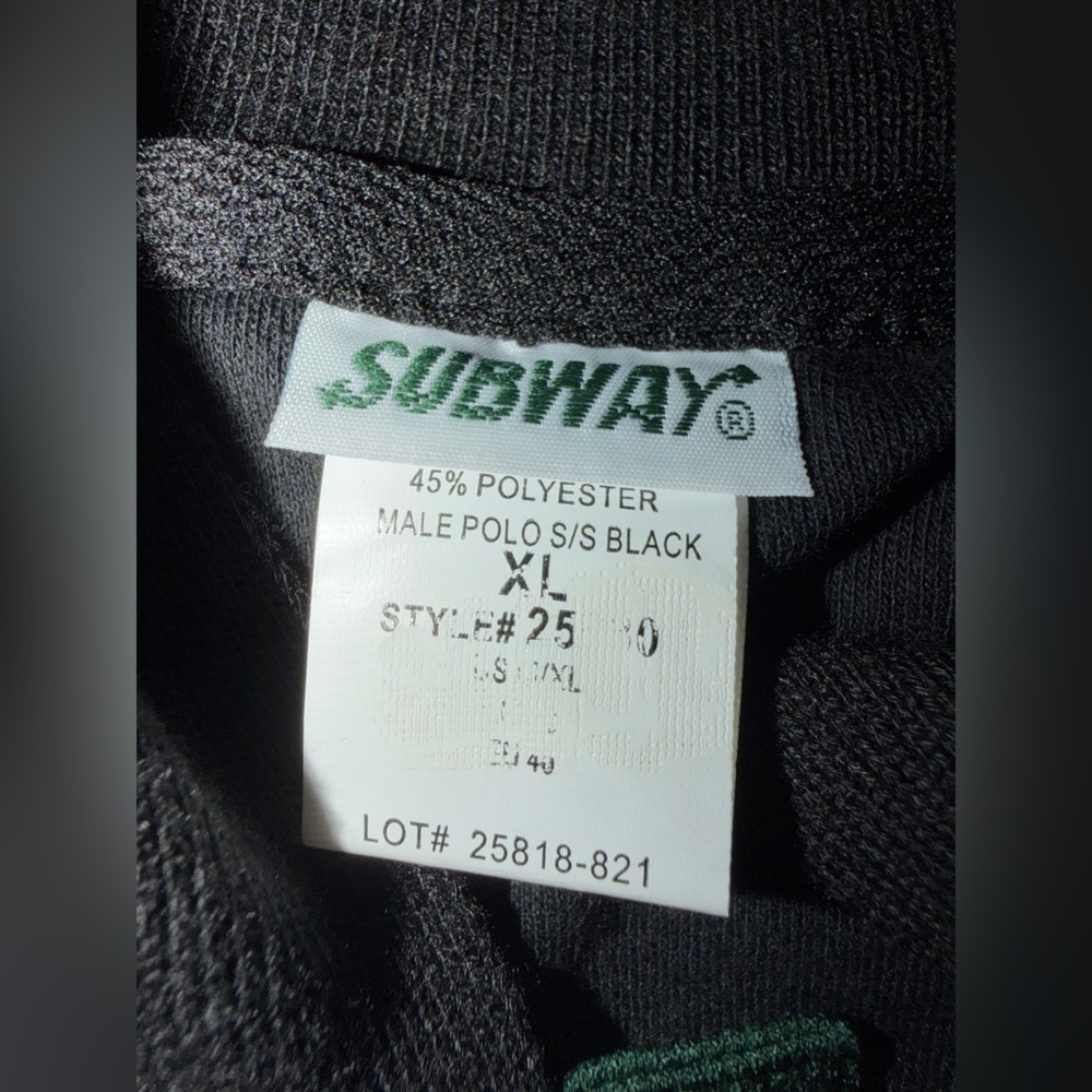 Employee Polo Shirt Short Sleeve XL Black - Picture 6 of 8